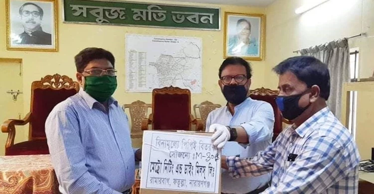 সাংসদ সাবের হোসেনের উদ্যোগে ৭শ পিপিই পেল মুগদা হাসপাতাল