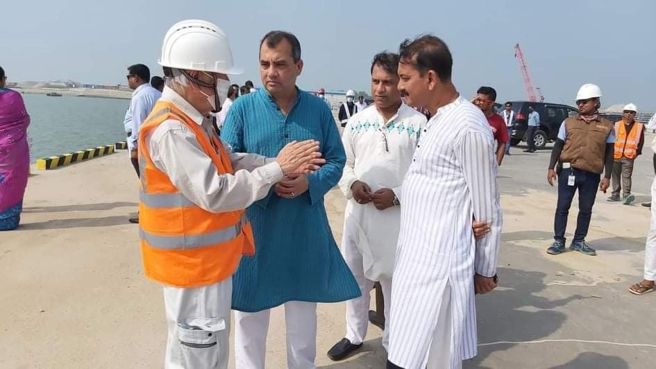 মাতারবাড়ী কয়লা বিদ্যুৎ প্রকল্প ও সমুদ্র বন্দর পরিদর্শনে সাবের হোসেন